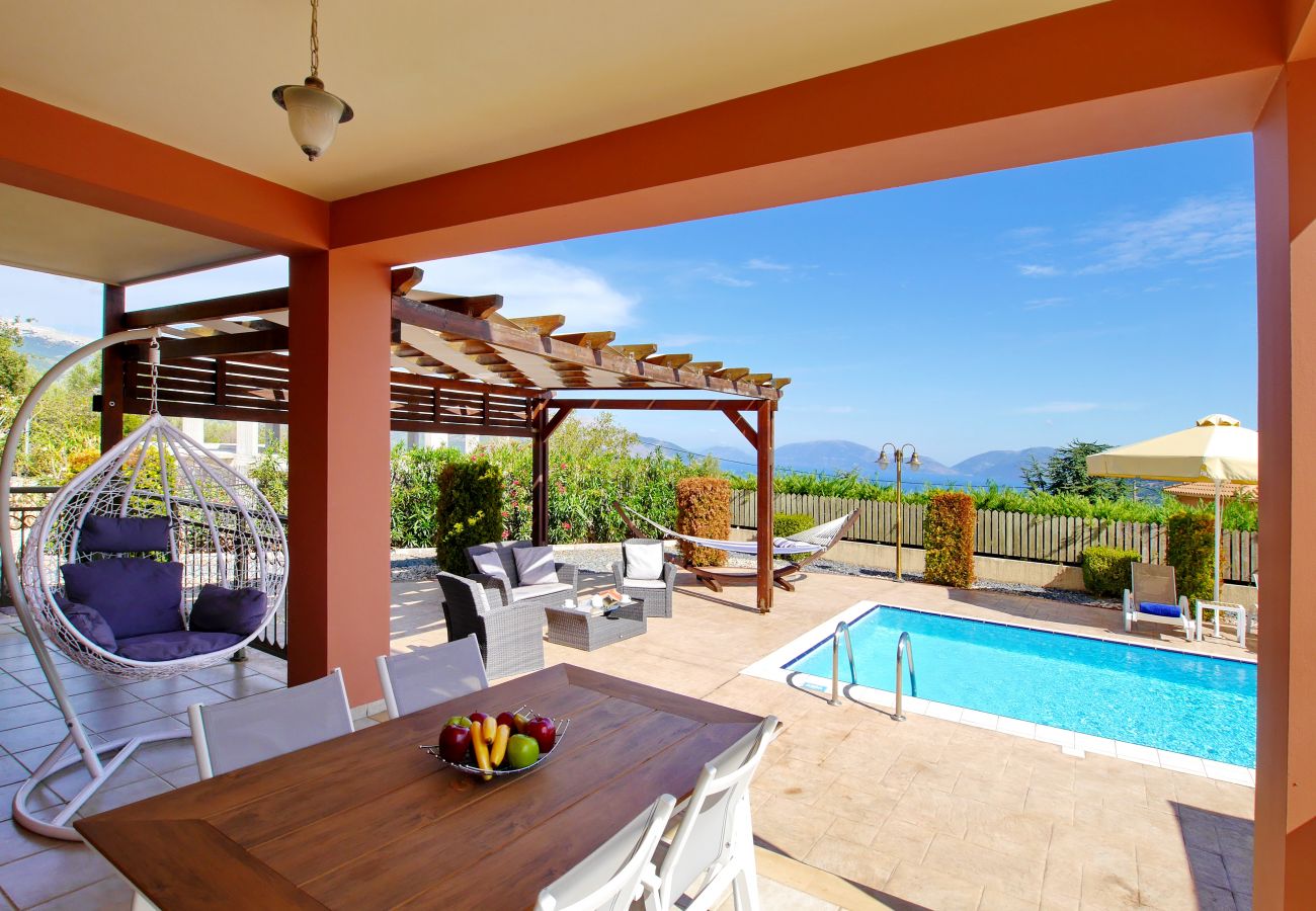 Spaciouis terrace for outdoor living at Villa Nireaus