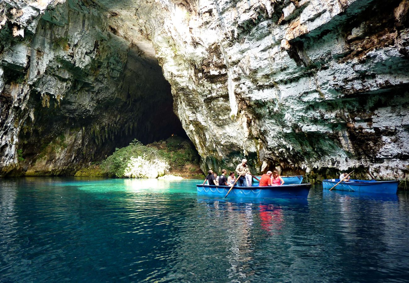 Melissani Lake and Cave is just 10mins drive away form Villa Nireaus