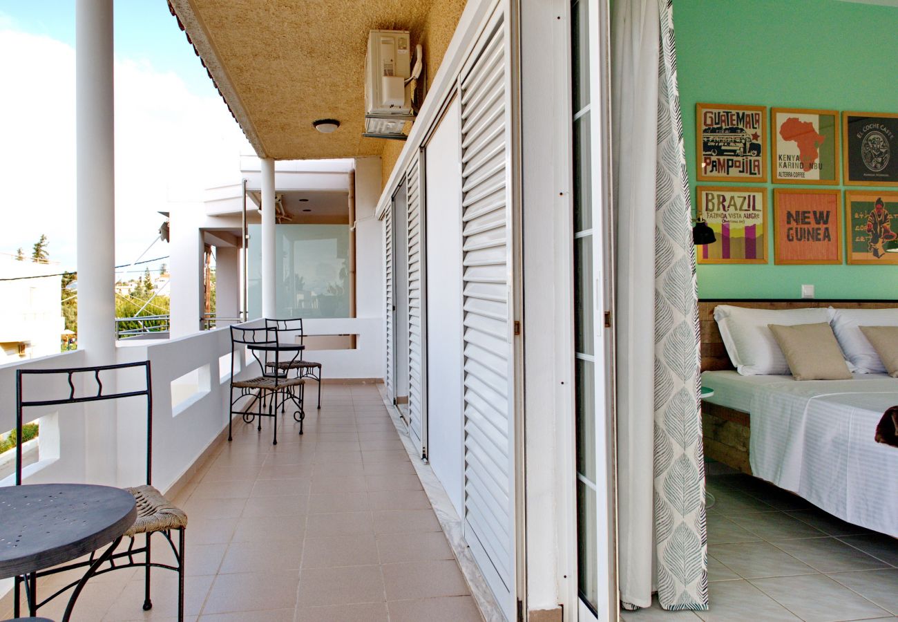 Apostolis Beach House, bedroom's balcony