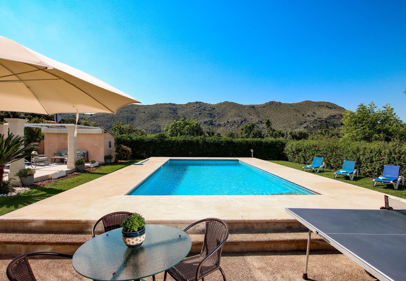 Can Fonxica, swimming pool, mountains view