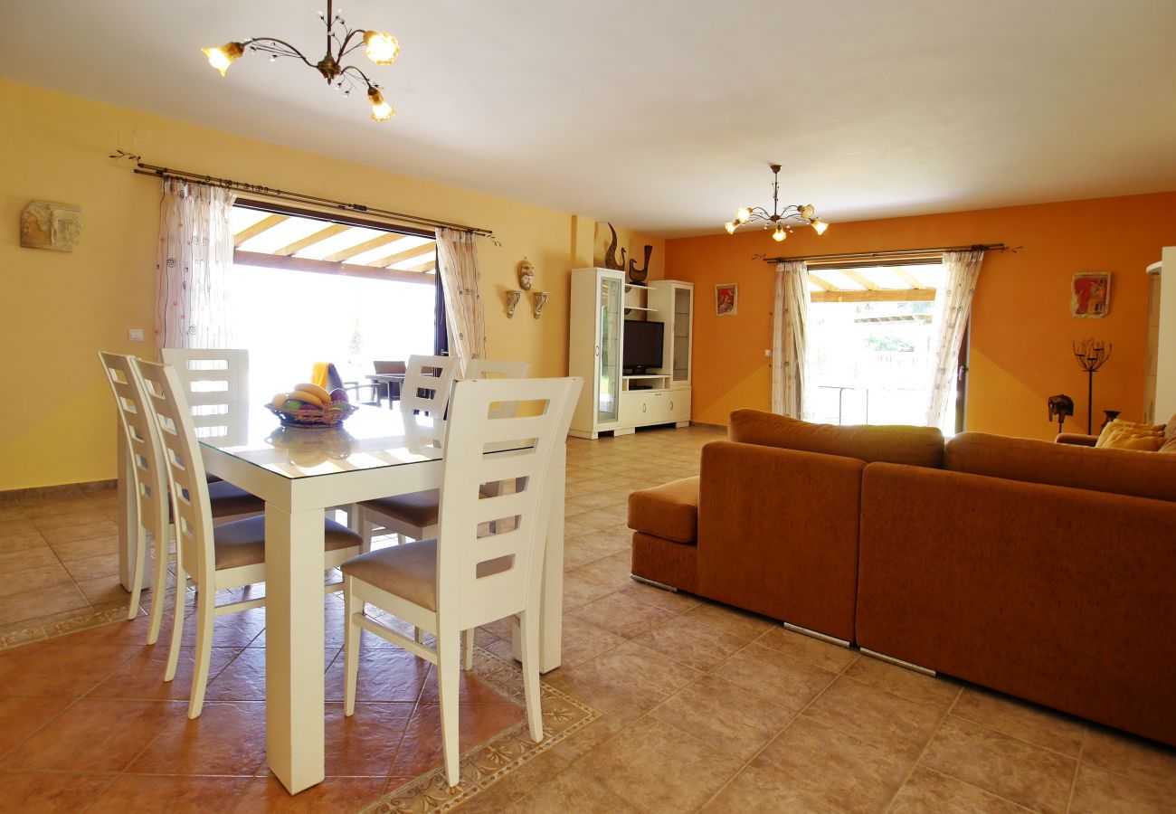 Dining area in open plan living space