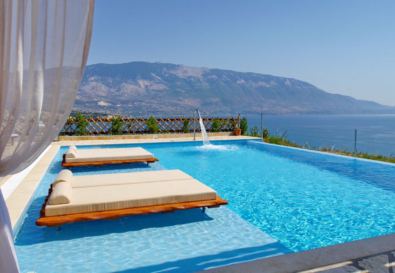 Fantastic pool views from Villa Kalyspo, Spartia, Kefalonia