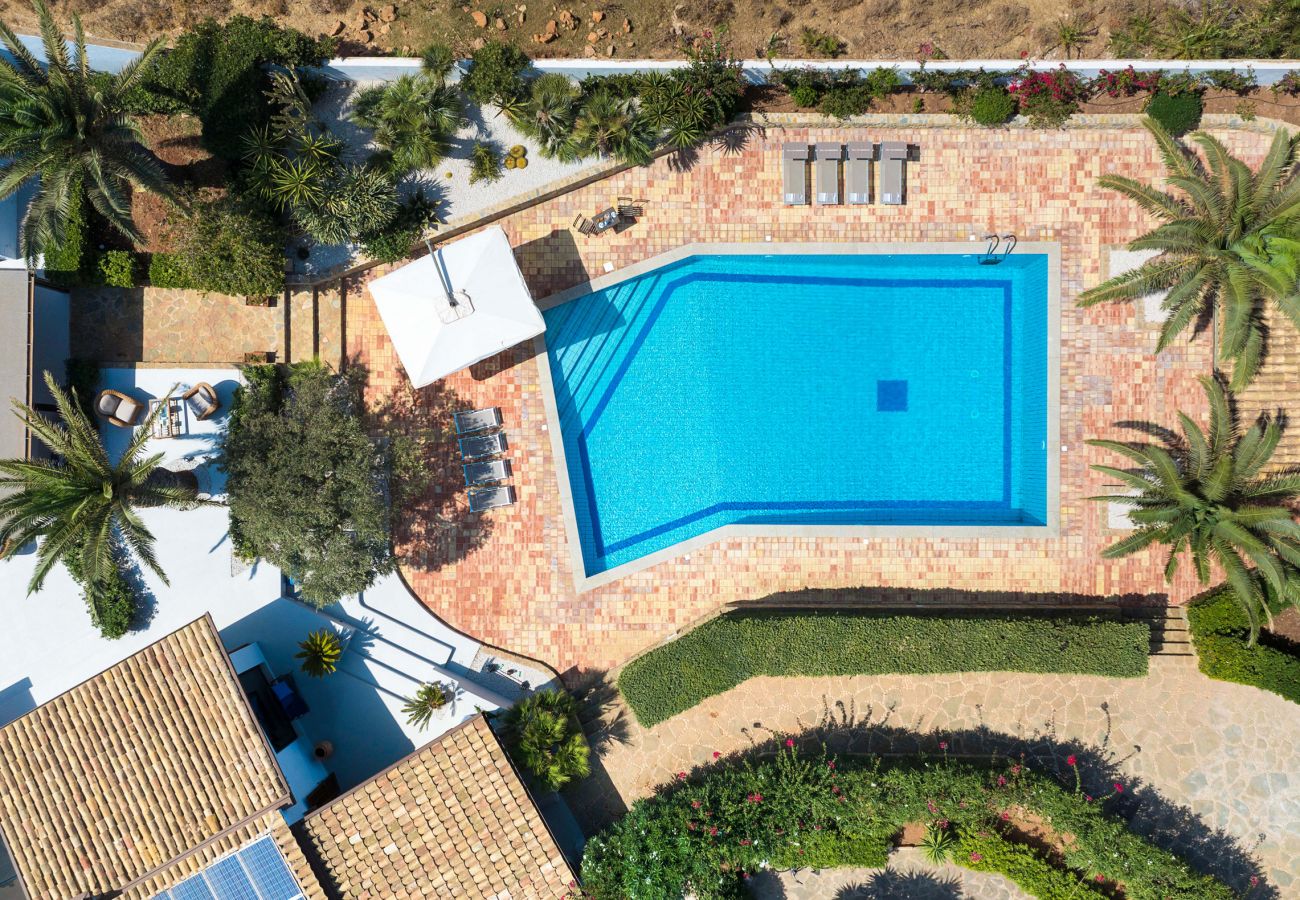 Cala Machina, aerial view, pool