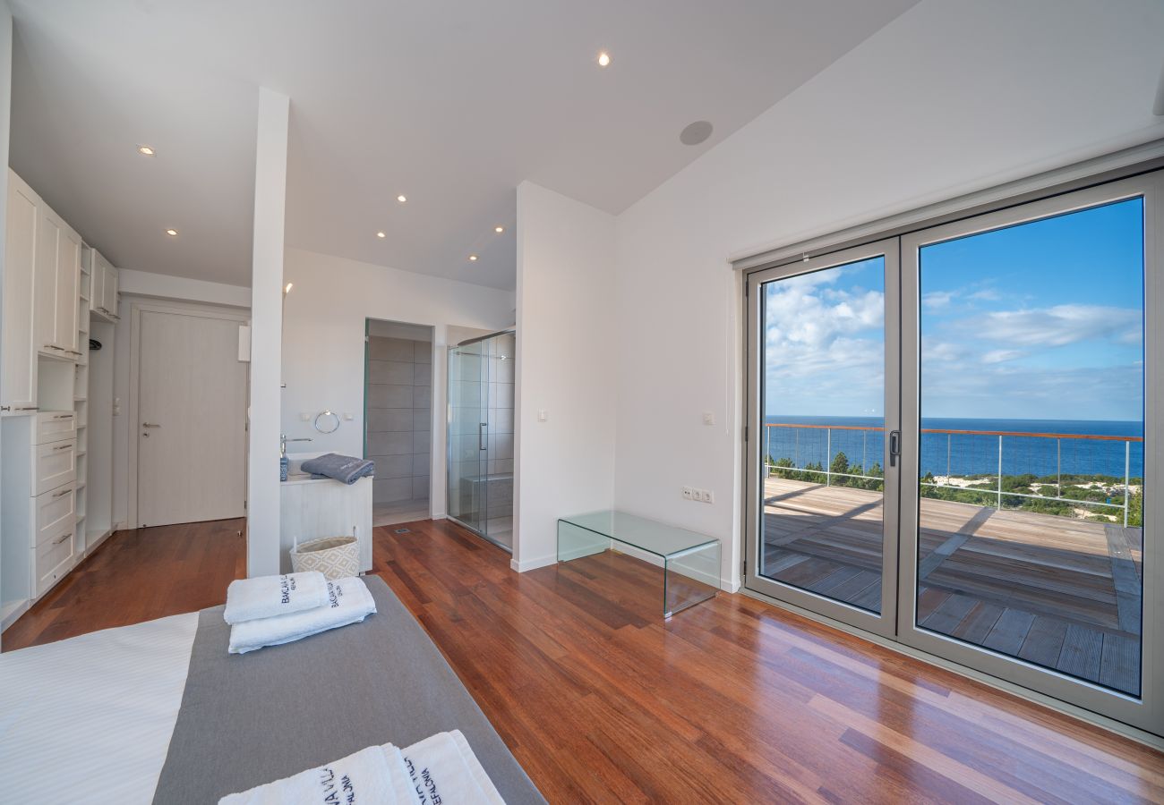 Alaties Beach Villa, bedroom, balcony, sea view